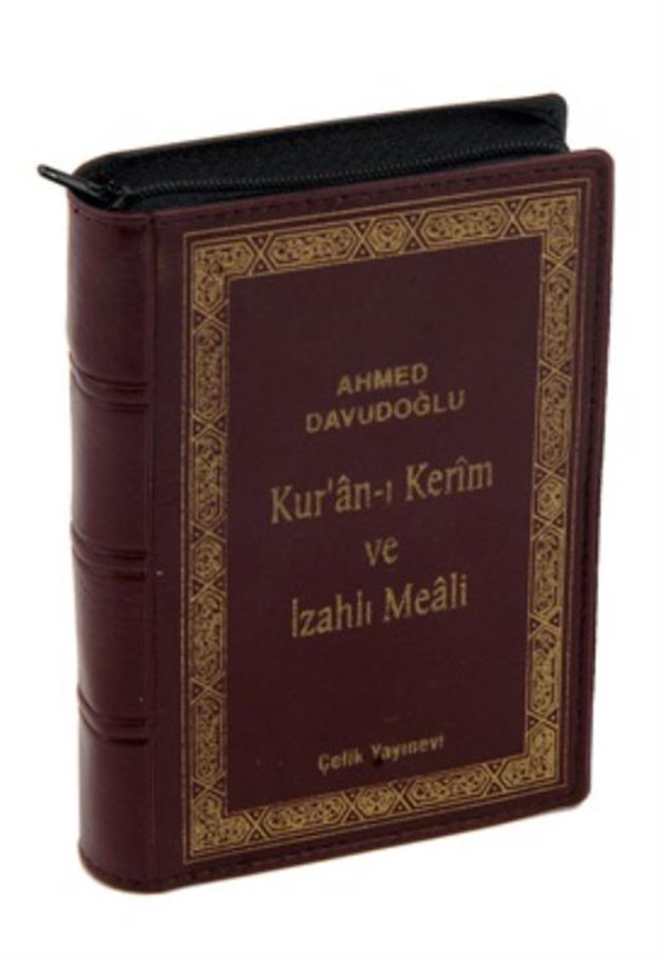 Kur'an-ı Kerim ve İzahlı Meali Ahmed Davudoğlu-Cep Boy (Kılıflı)